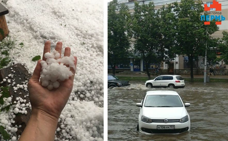 Потоп в Перми на улице Ленина