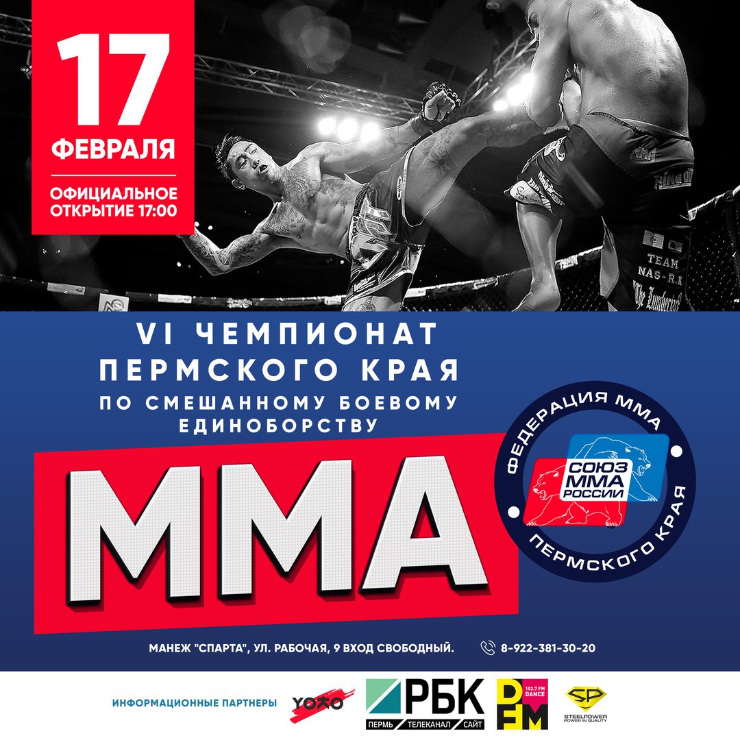 VI Чемпионат ММА Пермского края | АФИША ПЕРМИ | МОЙ ГОРОД - ПЕРМЬ! —  Новости Перми