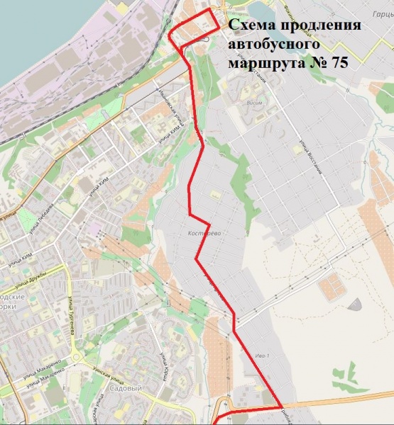 автобус 75 пермь. схема vikiperm.com